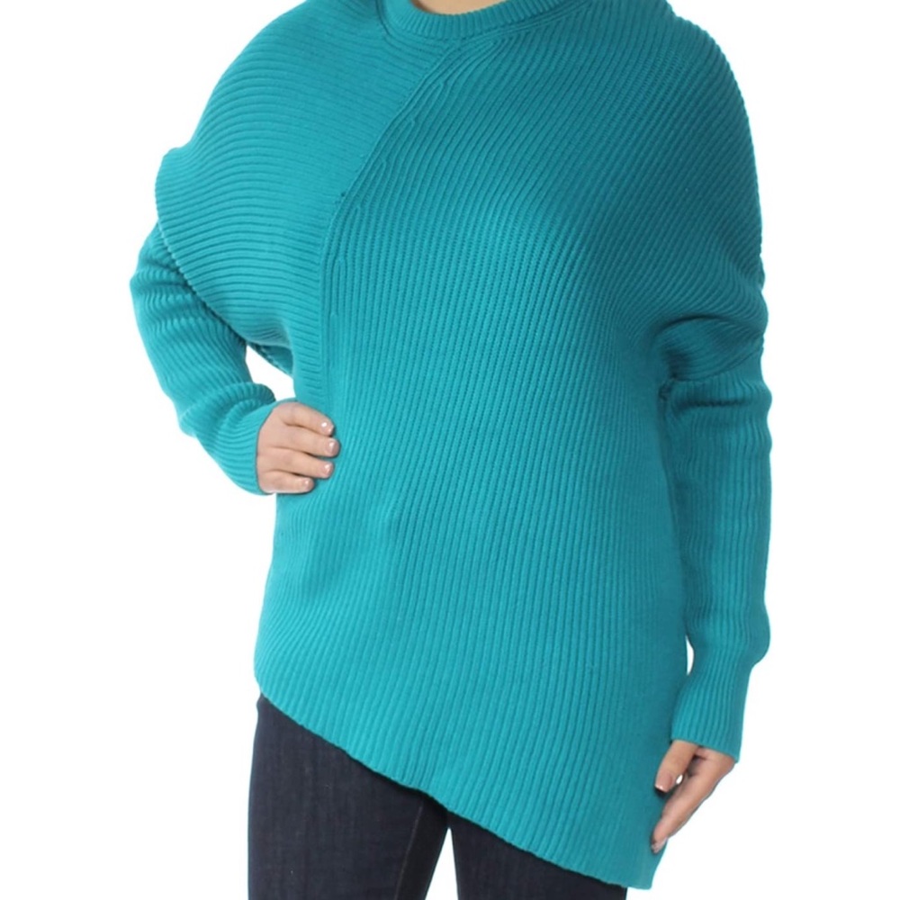 FREE PEOPLE DOWNTOWN ASYMMETRICAL KNIT SWEATER MED